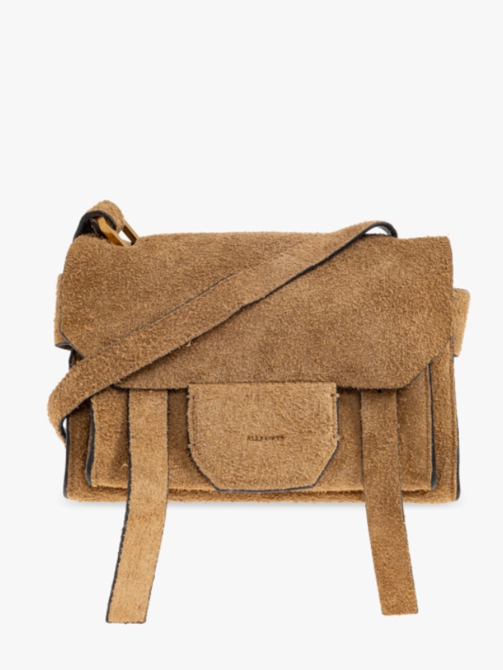 AllSaints Tan Suede 'Ursa' Shoulder Bag - Picture 3 of 10